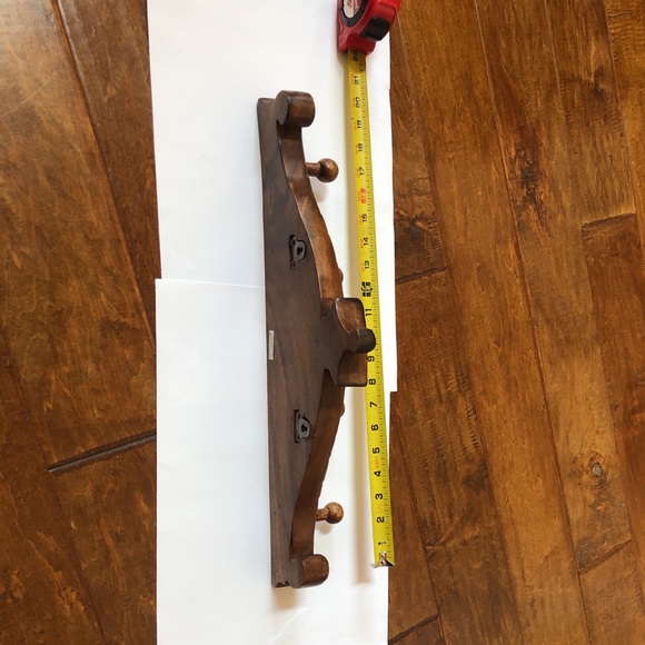 Hand Carved Wood Thailand Thai Coat Clothes Hooks Hanger Hall Tree Entry Foyer - Picture 6 of 8